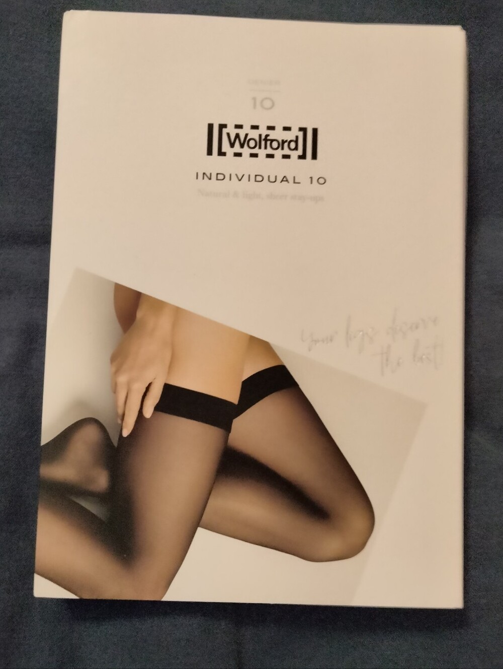 Wolford Black Sheer Thigh Highs Individual 10 hoisery stockings